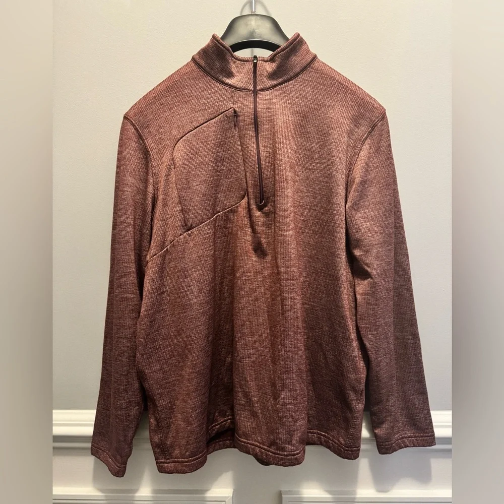 Johnston & Murphy Men's Zip Up Sweater - Rich Brown